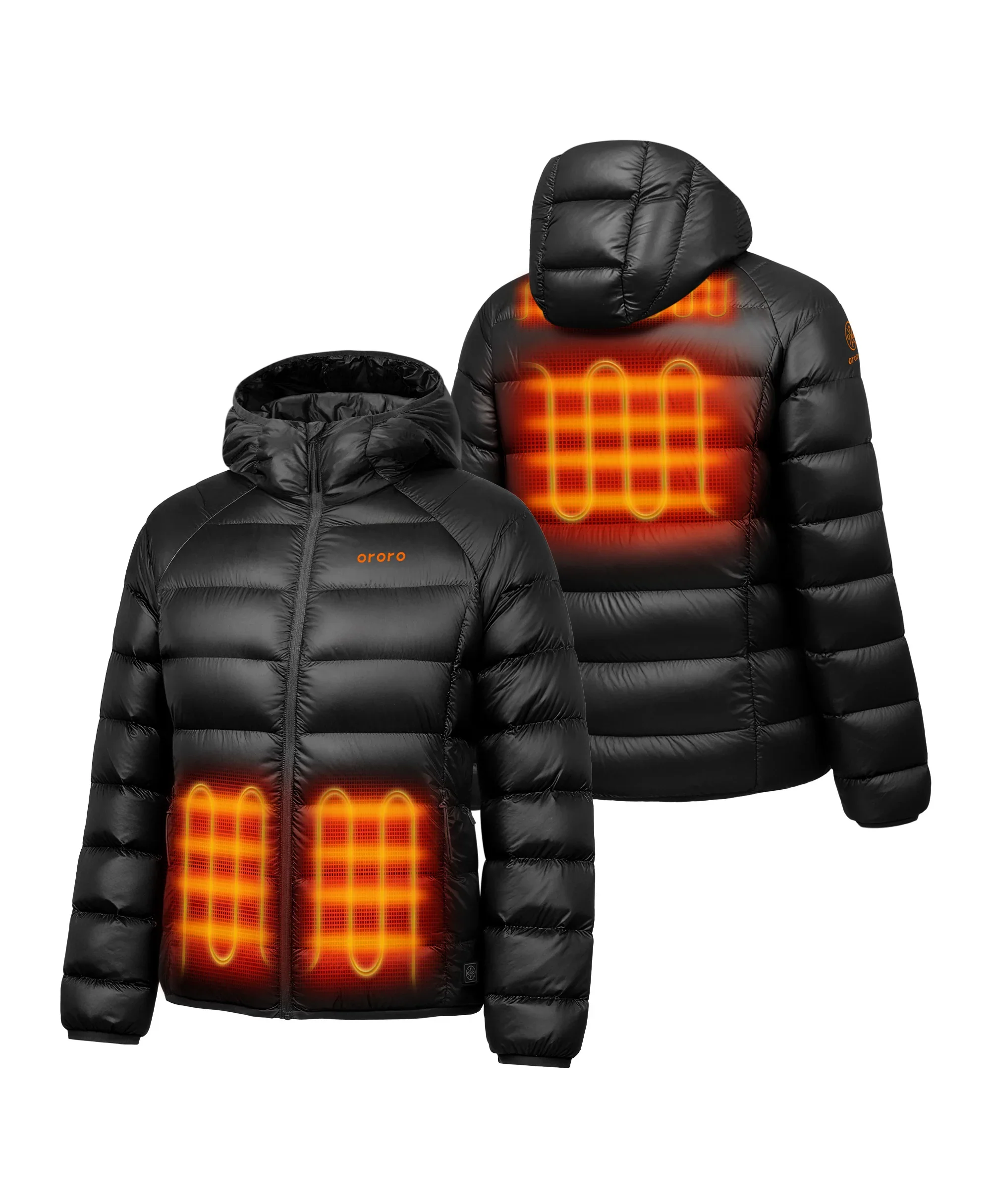 (Open-box) Aero Women's 4-Zone Packable Heated Down Jacket (Battery Set Not Included) - Image 10