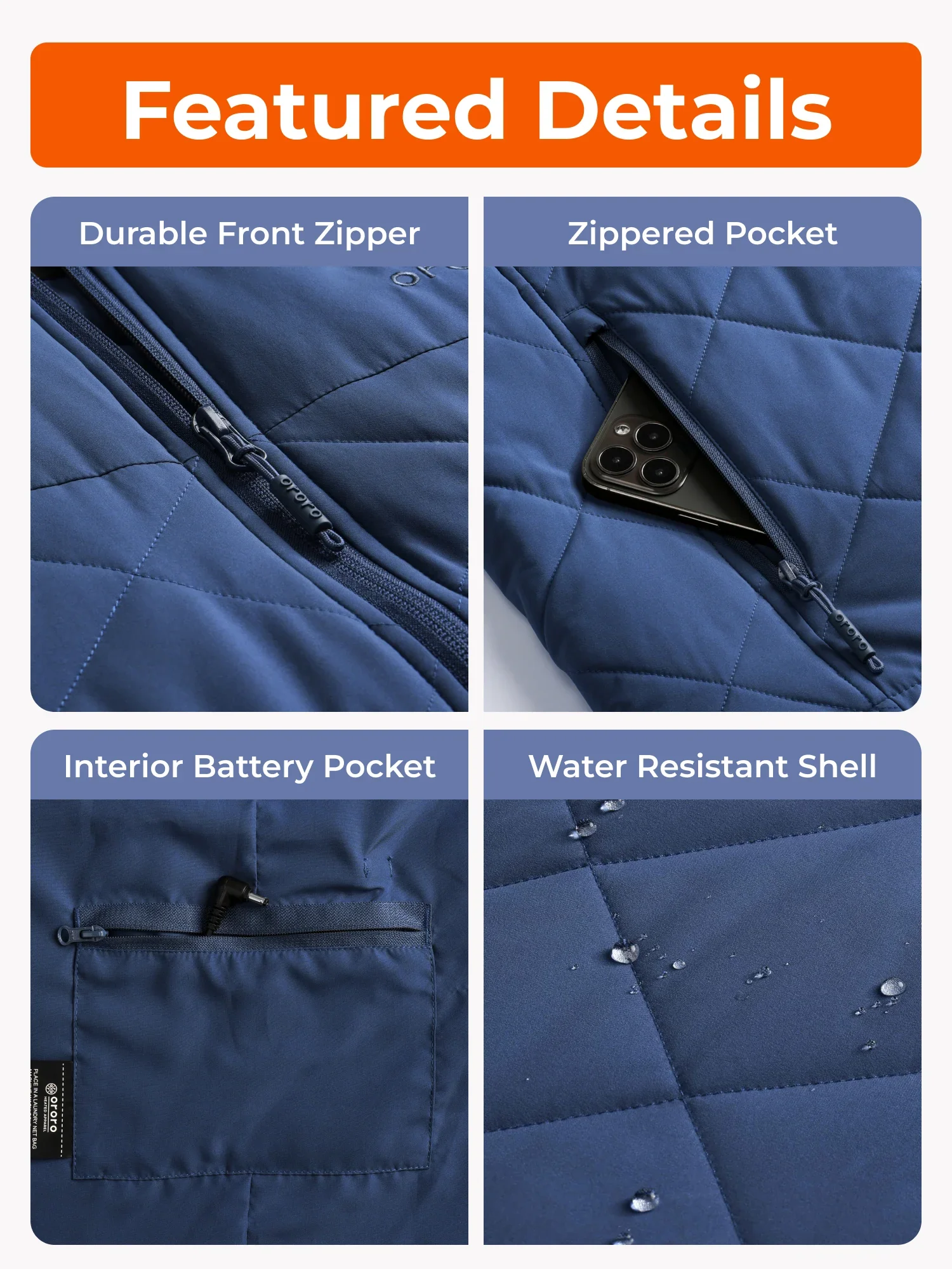 Men's Heated Quilted Vest - New Colors - Image 8