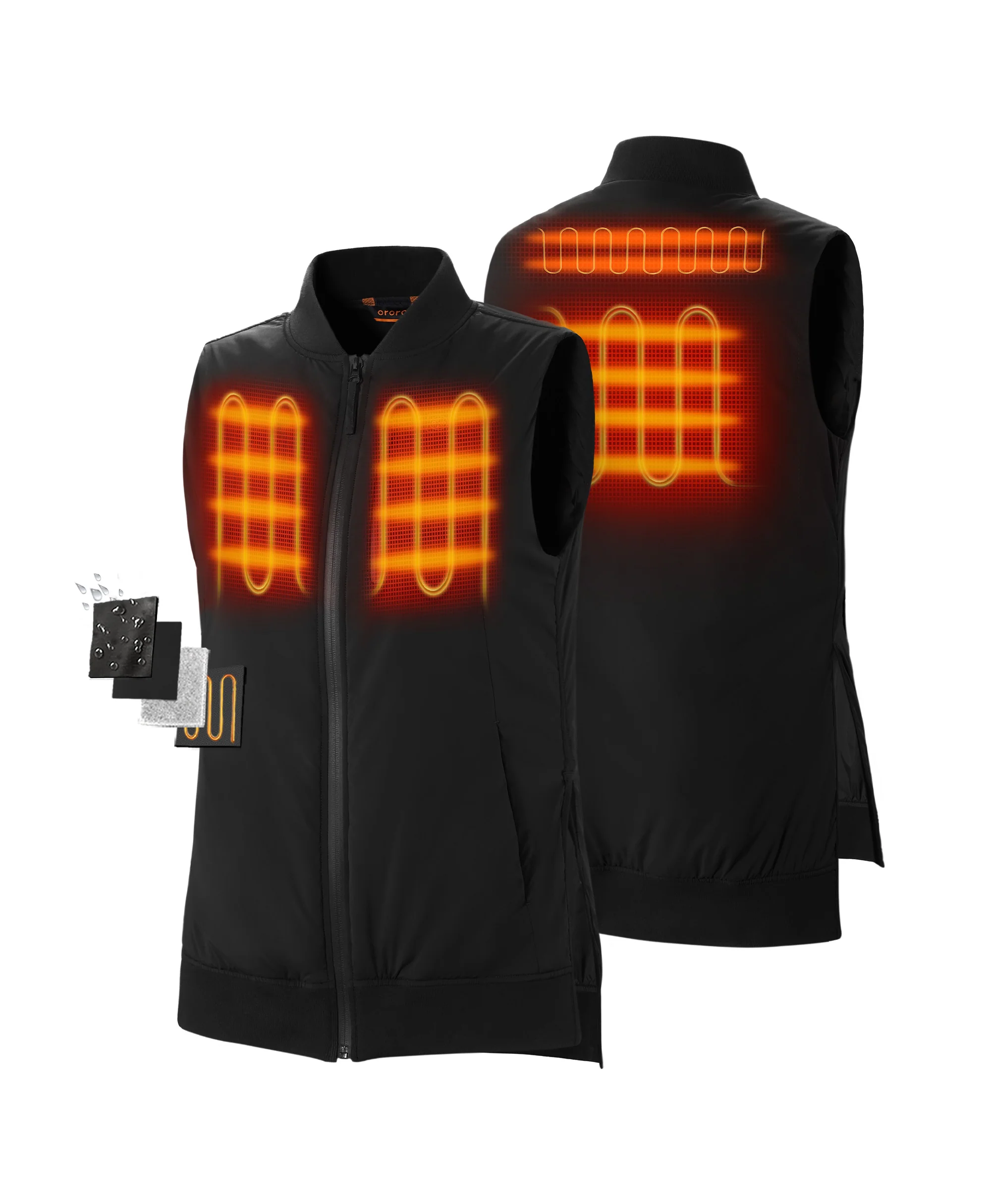 Blair Women's Heated Long Bomber Vest (Apparel Only) - Image 2