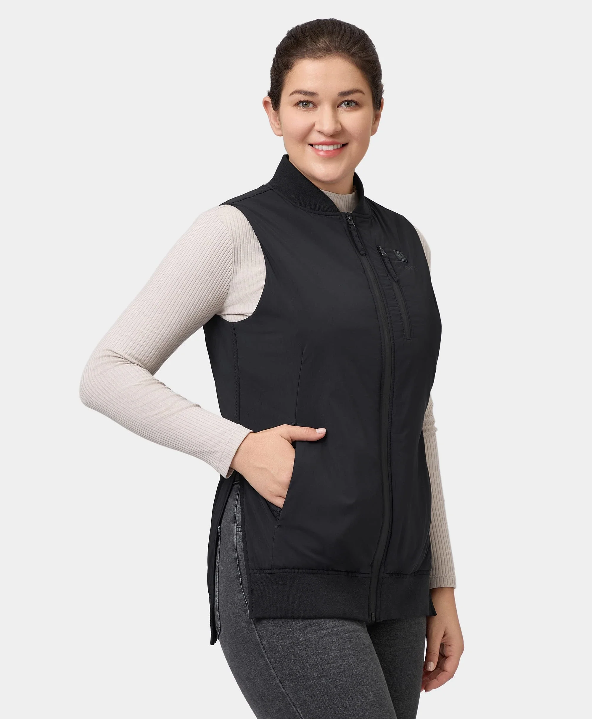 Blair Women's Heated Long Bomber Vest (Apparel Only) - Image 3