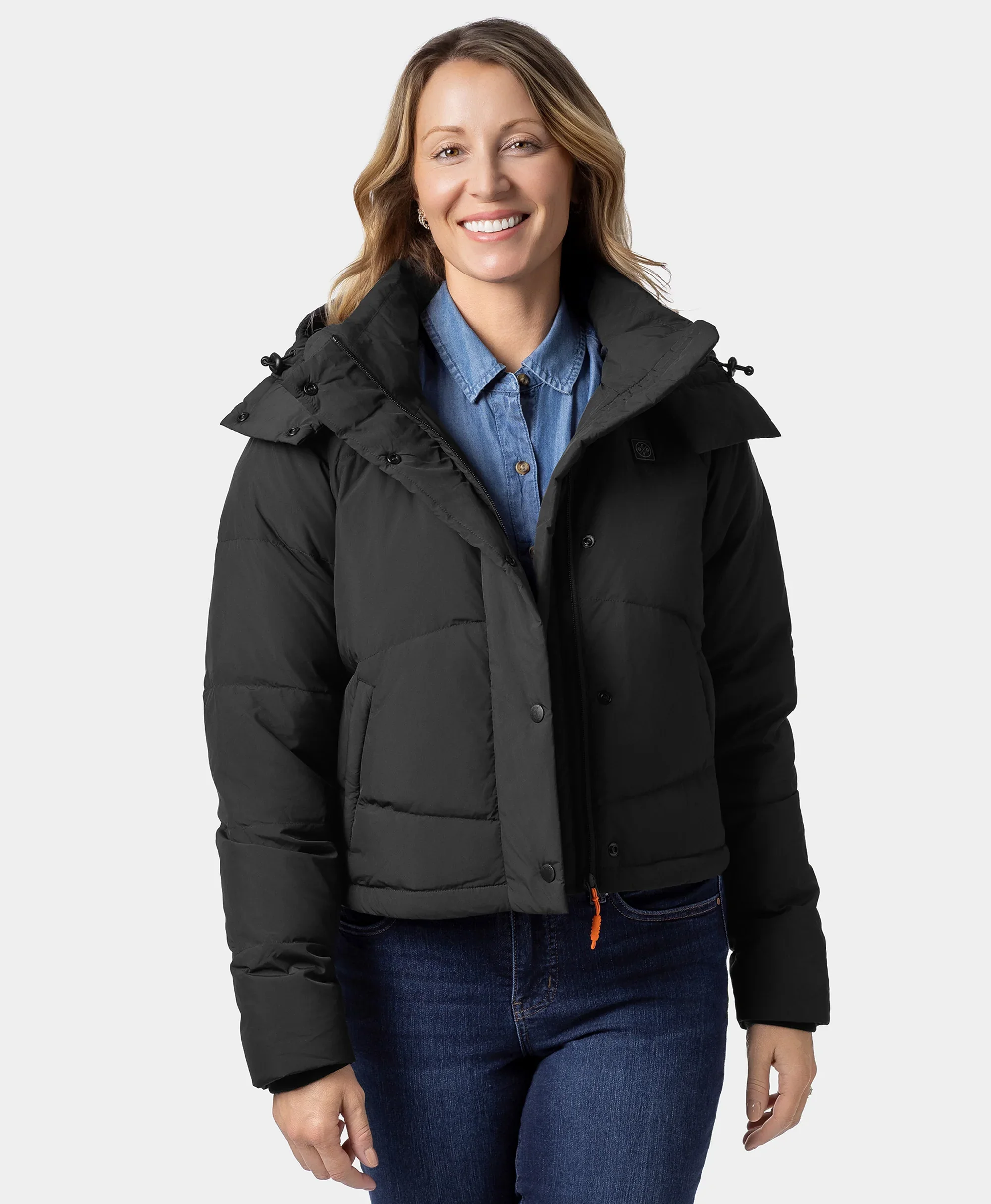 Cloudpop Women's 4-Zone Heated Puffer Down Hooded Jacket