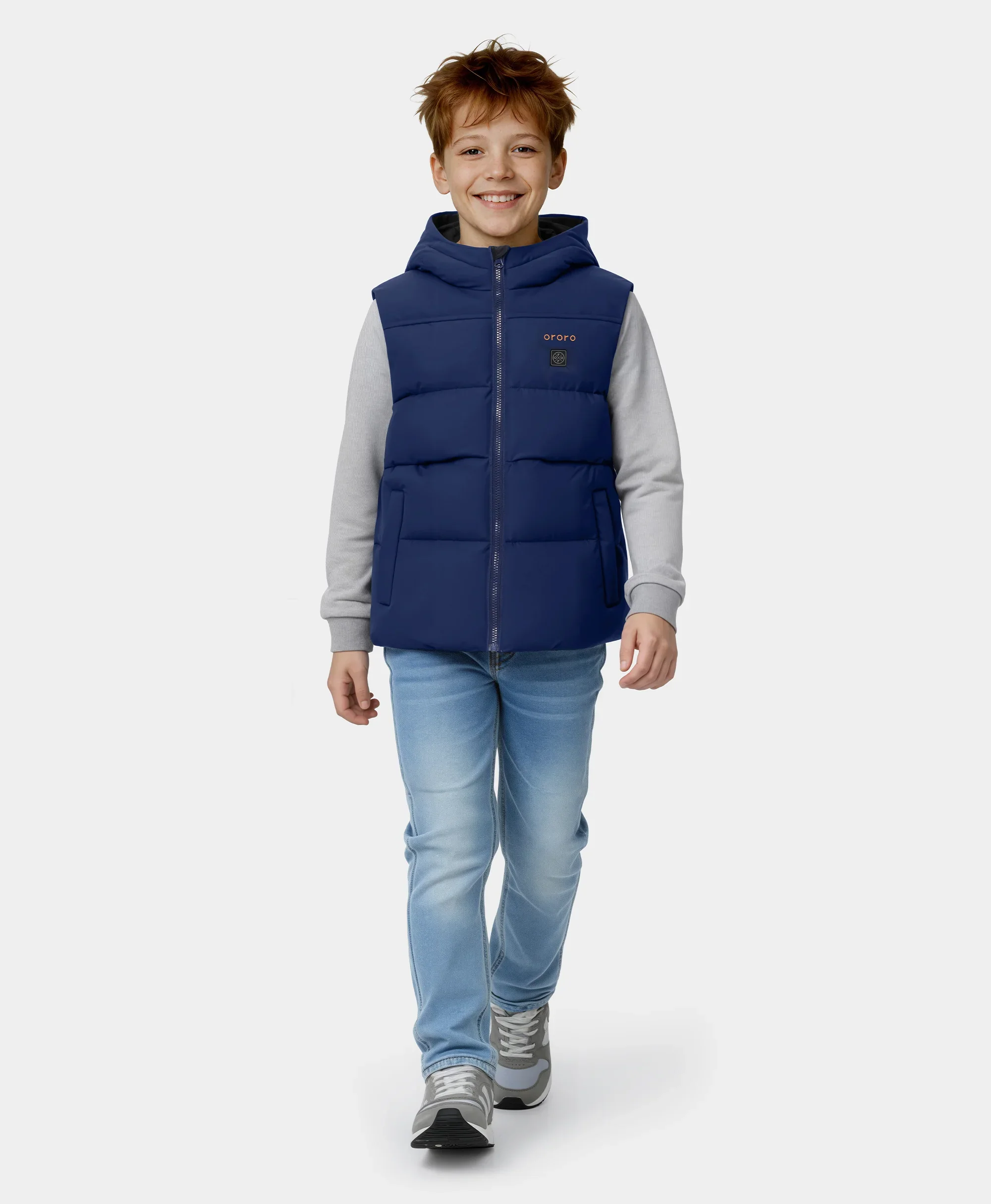 (Open-box) Kids' 4-Zone Hooded Heated Down Vest (Battery Set Not Included) - Image 5