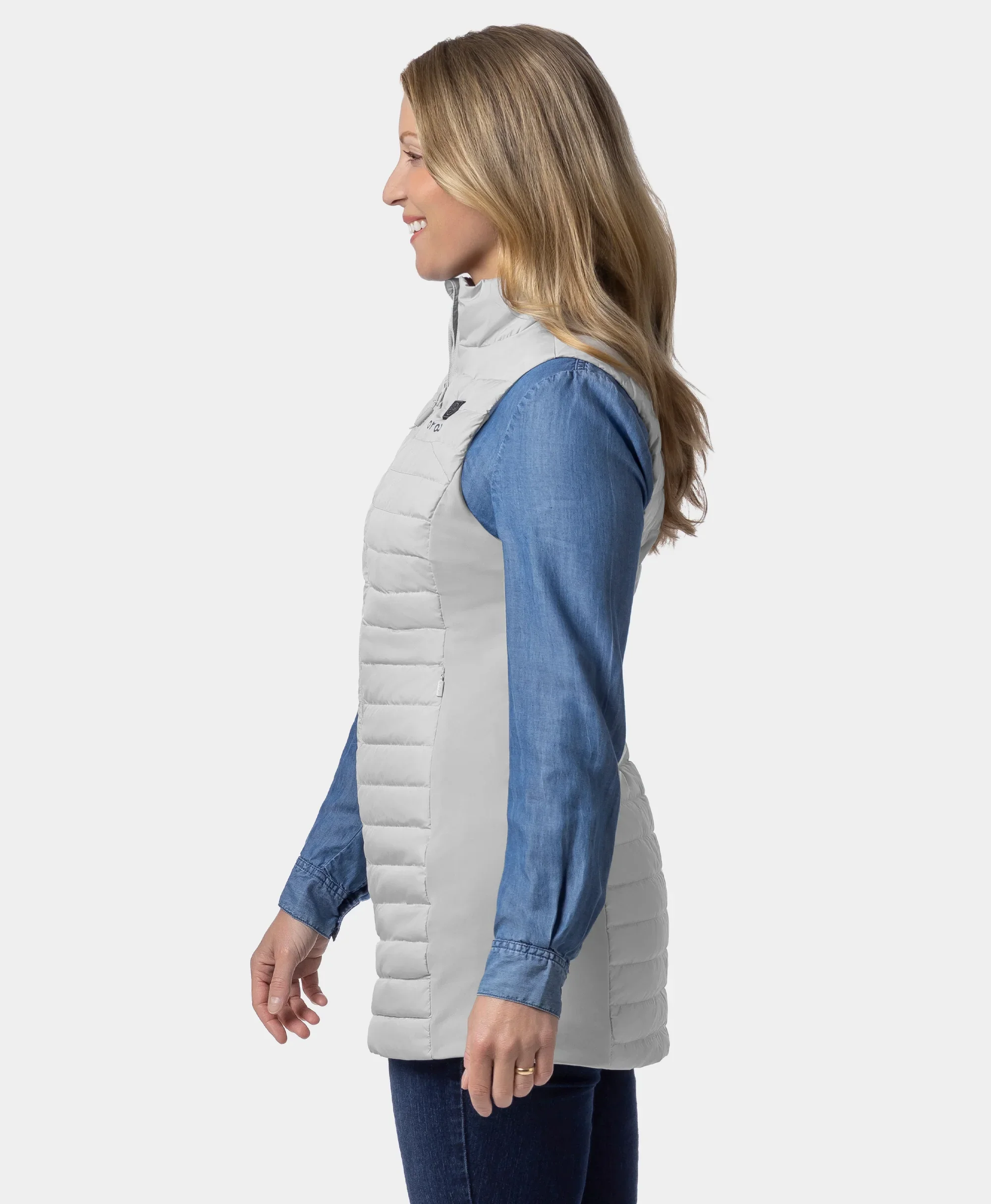 Cloudmere Women's 5-Zone Heated Long Down Vest - Image 12