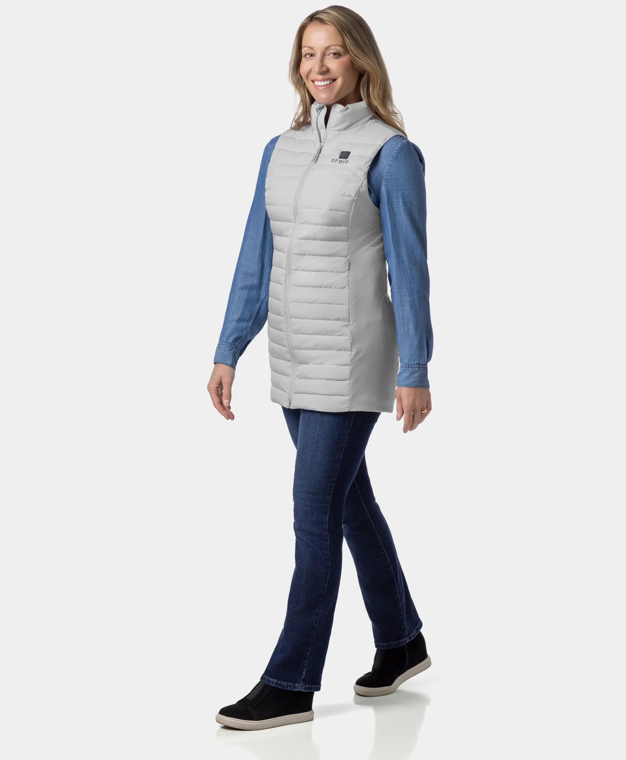 Cloudmere Women's 5-Zone Heated Long Down Vest - Image 13