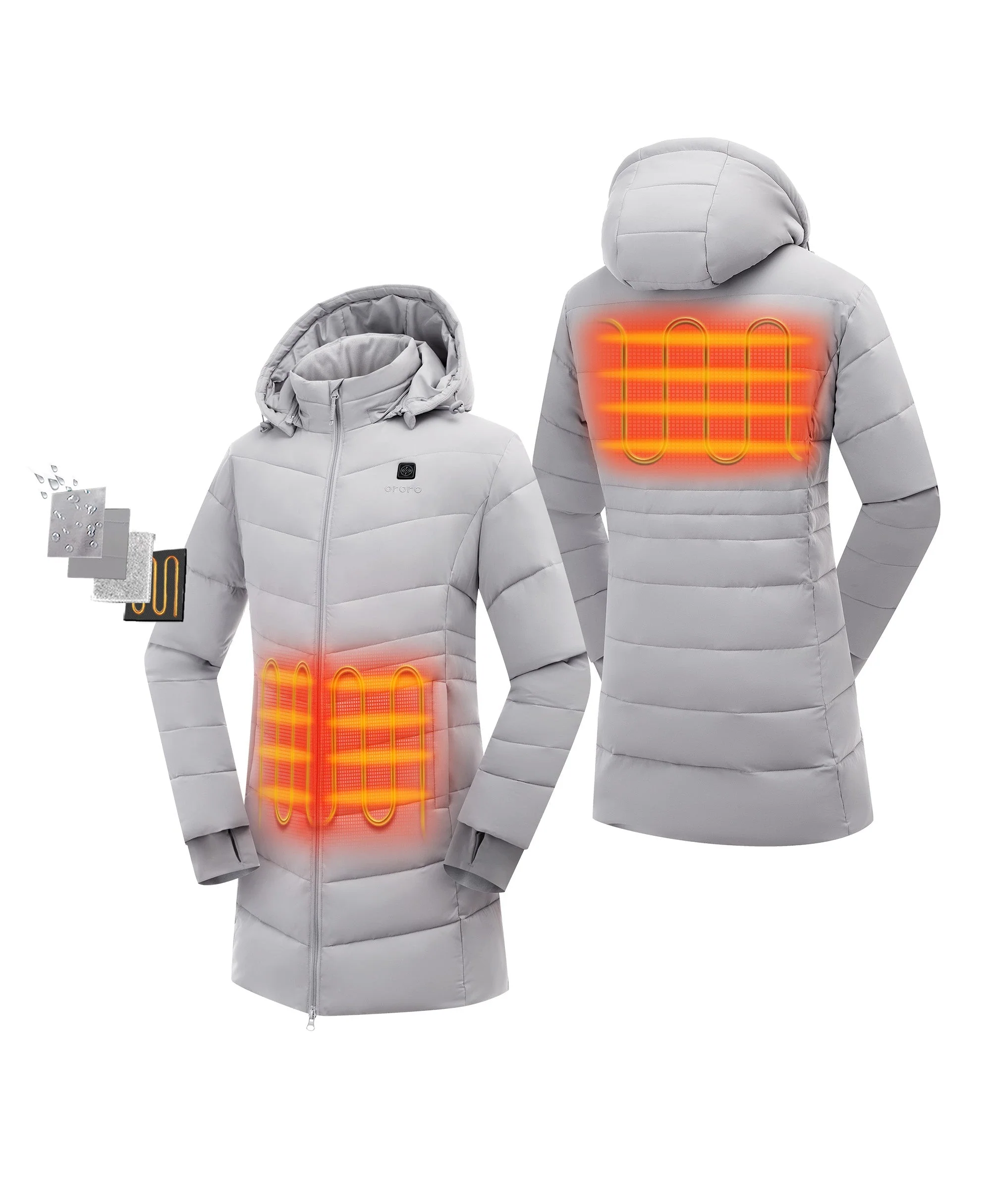 Women's Heated Puffer Parka Jacket (Apparel Only) - Image 33